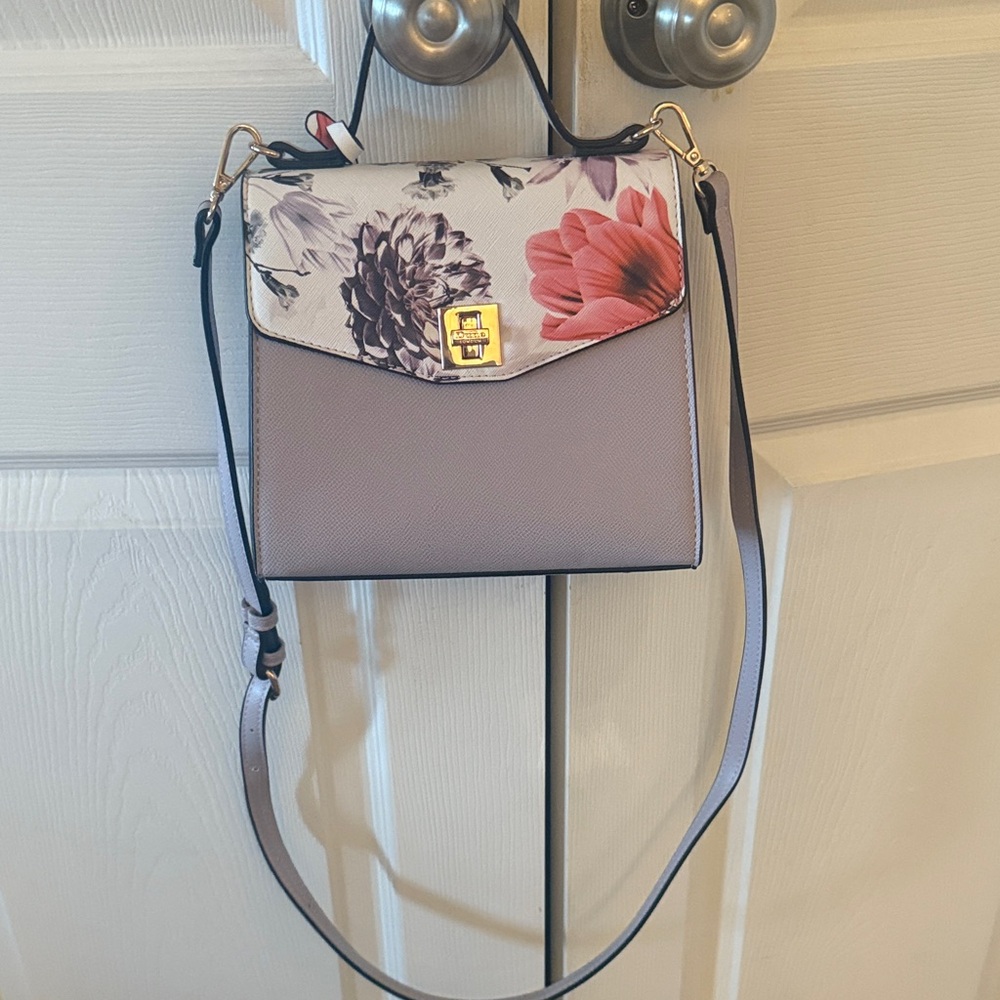Dune London Purple and Floral Crossbody Bag